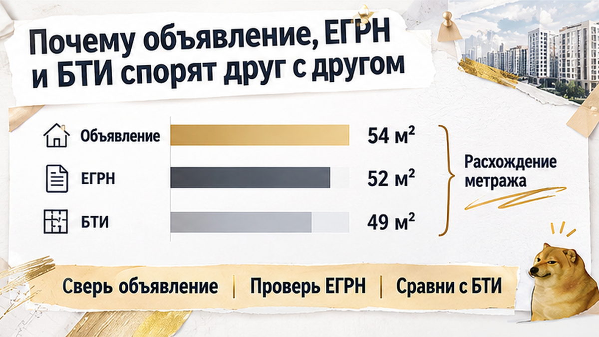 нумерованный процесс / таймлайн по новостройке в Тюмени: Сначала обмер БТИ, Потом аванс, Не наоборот — иллюстрация к разбору сделки.