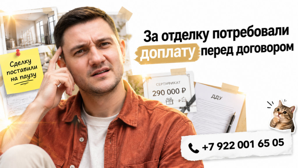 В Тюмени перед ДДУ потребовали 290 тысяч за отделку — сделка встала: что проверить в договоре и эскроу до подписи.
