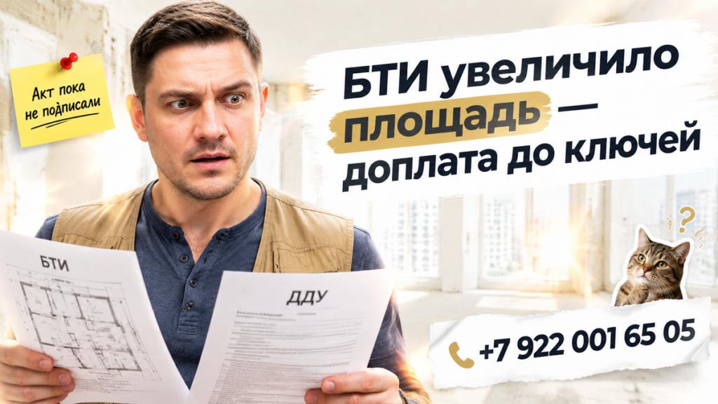 В новостройке Тюмени БТИ добавило 4 м² — ключи отложили: что проверить в договоре и эскроу до подписи.