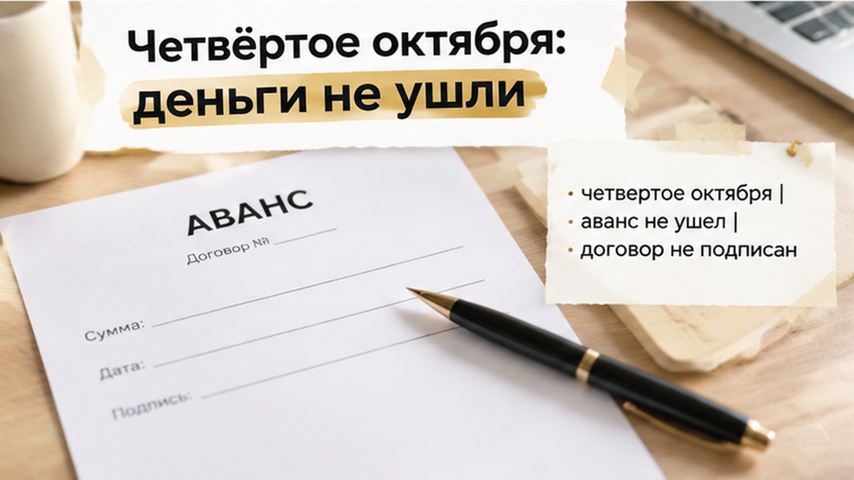 реалистичный кадр к разделу «Четвёртое октября: деньги не ушли» в Тюмени — иллюстрация к кейсу о сделке.