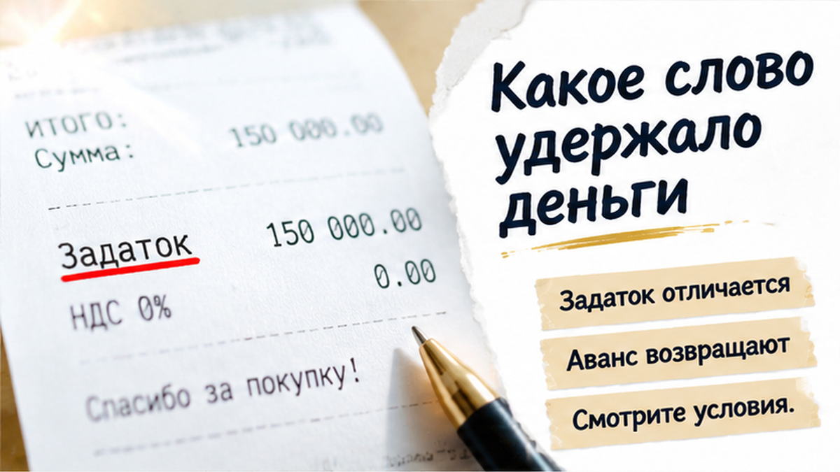 реалистичный кадр (без лица хоста) к разделу «Какое слово удержало деньги» в Тюмени — иллюстрация к кейсу о сделке.