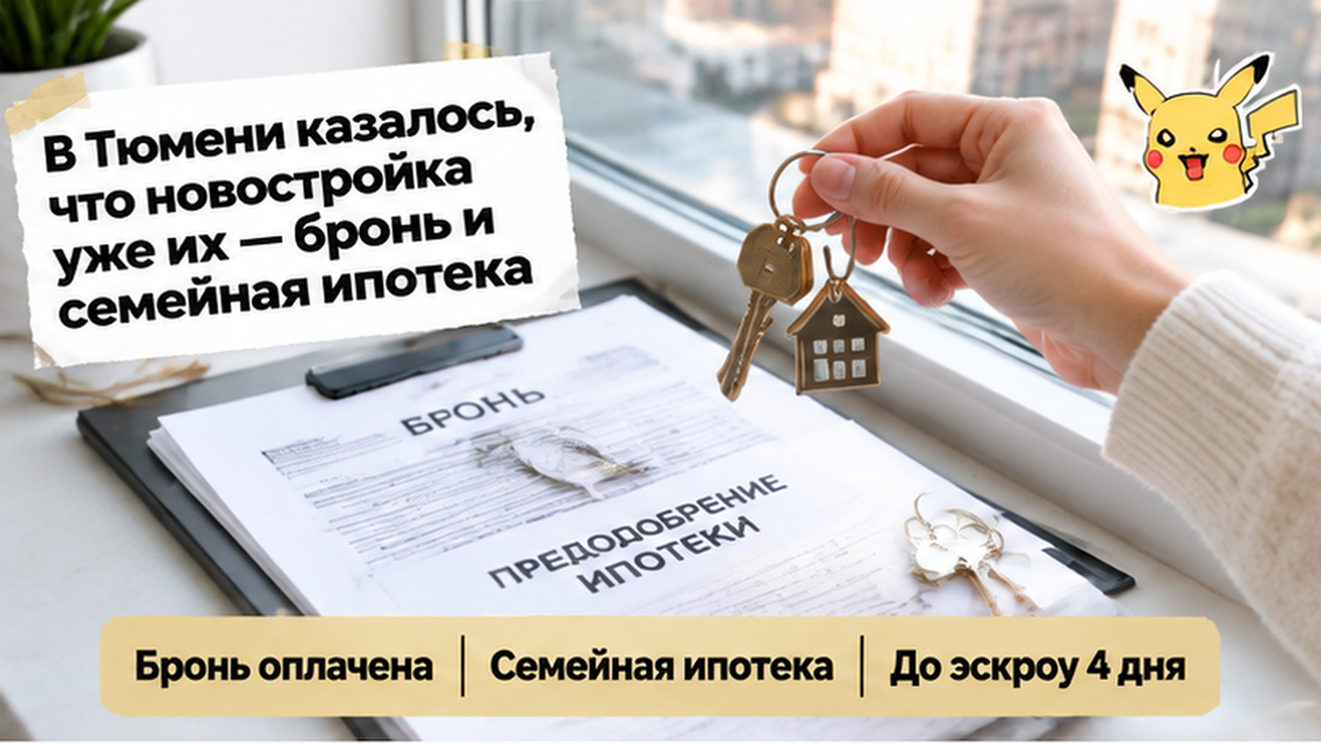 реалистичный кадр (без лица хоста) к разделу «В Тюмени казалось, что новостройка уже их — бро…» в Тюмени — иллюстрация к кейсу о сделке.